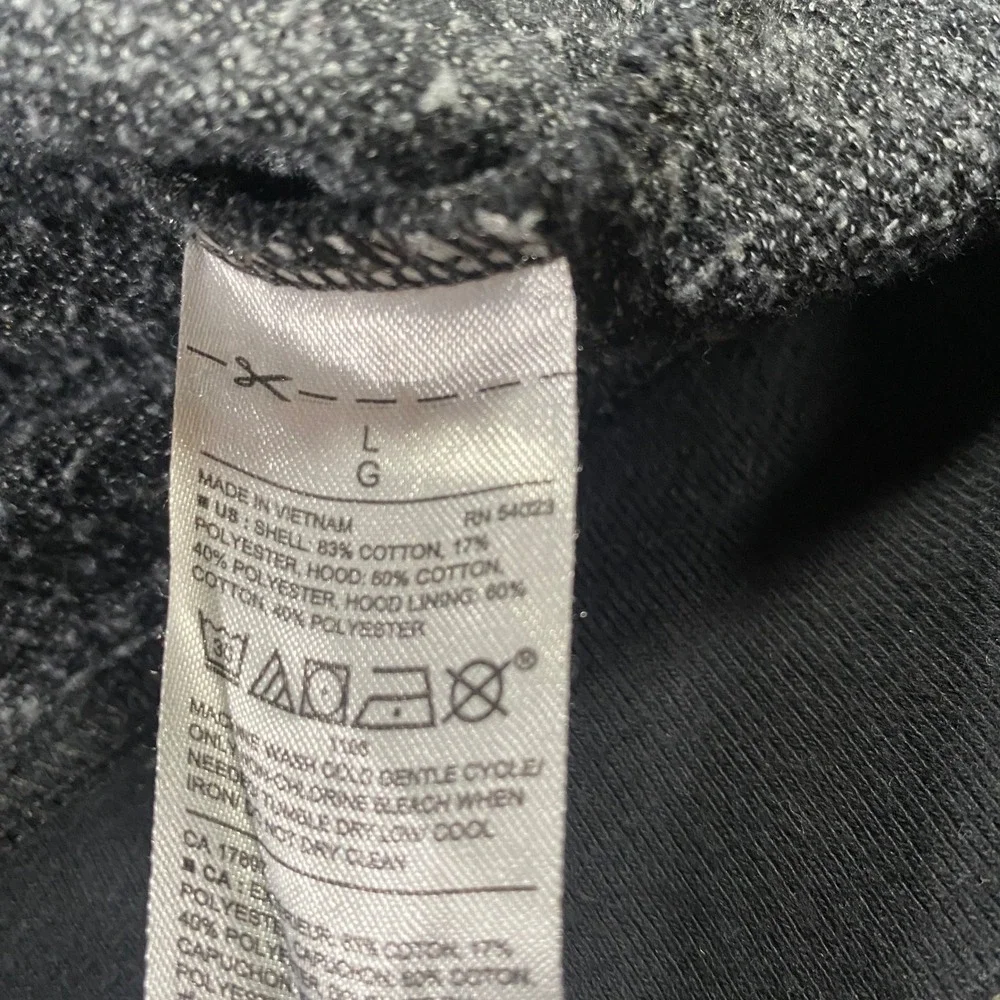 Banana Republic Hoodie‎ Menswear Inspired Pullover Two Button Gray L